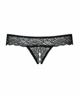 Miamor String Met Open Kruisje - Zwart