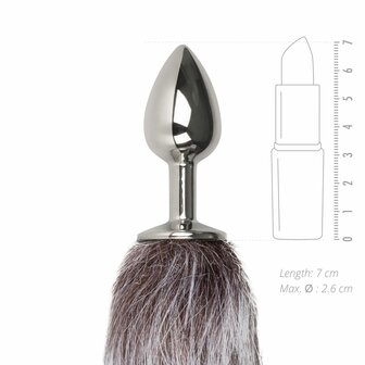 Fox Tail Plug &ndash; Aluminium Buttplug met Luxe Vossenstaart