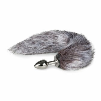 Fox Tail Plug &ndash; Aluminium Buttplug met Luxe Vossenstaart