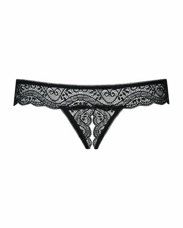 Miamor String Met Open Kruisje - Zwart