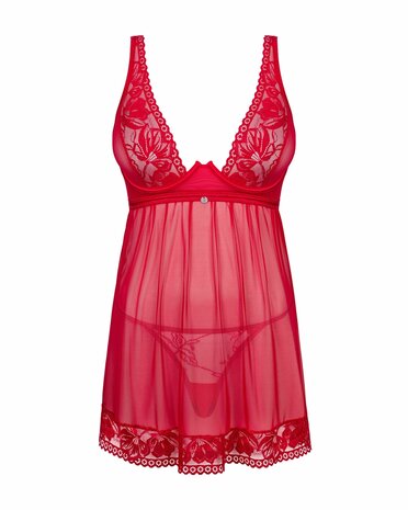 Sexy Babydoll en String - Rood