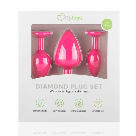 Siliconen Buttplug Met Diamant 