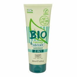 HOT BIO 2-in-1 Glijmiddel &amp; Massagegel &ndash; Biologisch, Waterbasis en Huidvriendelijk