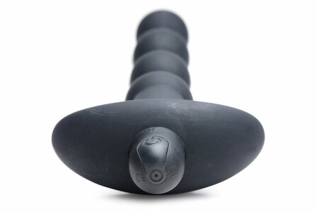 BANG! - 28X Vibrerende Silicone Anaalkralen met Afstandsbediening - Zwart