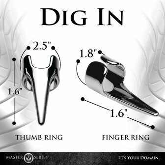 Vijfdelige Klauwring Set &ndash; Sensueel Krabben &amp; Stimulatie