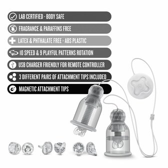 Temptasia Titilator Tepelstimulator Set &ndash; Vacu&uuml;m, Vibratie &amp; Rotatie