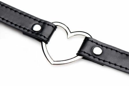 Dark Heart Choker &ndash; Stijlvol BDSM Accessoire met Chroomhart