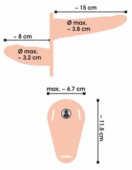 Strap-On Met Dubbele Vibrerende Dildo