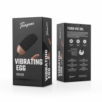 Teazers Geribbeld Vibratie-Eitje Met Afstandsbediening