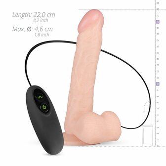 Lewis Realistische Vibrator 22 cm &ndash; Levensecht Design met 10 Vibratiestanden | Real Fantasy