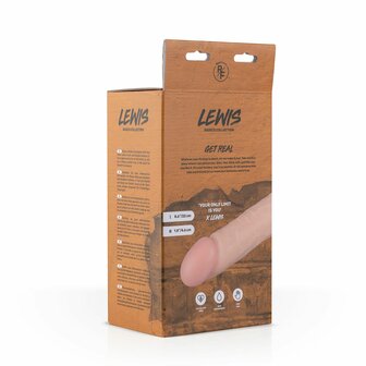 Lewis Realistische Vibrator 22 cm &ndash; Levensecht Design met 10 Vibratiestanden | Real Fantasy