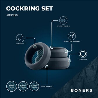 Boners Cockring Set 3-delig