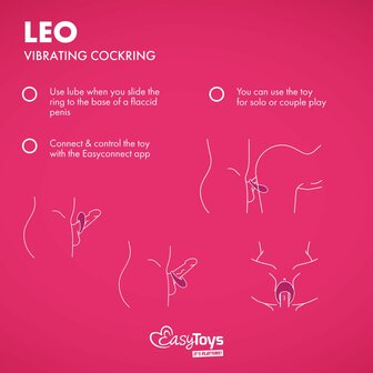 EasyConnect - Vibrerende Cockring Leo app gestuurd