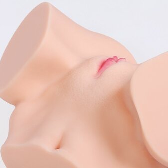 Onahole Masturbator &ndash; Realistische Dubbele Opening met Ribbels &amp; Noppen | Kokos