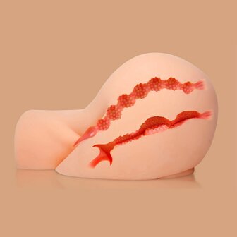 Oknyeo Masturbator &ndash; Realistische Dubbele Masturbator met Vagina &amp; Anus