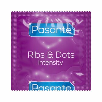 Pasante Ribs &amp; Dots condooms 12 stuks