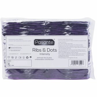 Pasante Ribs &amp; Dots Intensity Condooms - 144 stuks