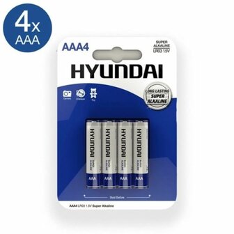 Hyundai Batterijen AAA - 4 Stuks