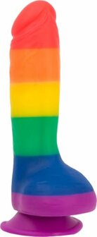 Rainbow Dildo &ndash; Levensecht Genot met Extra Vibratie 19cm