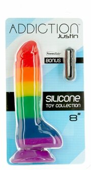 Rainbow Dildo &ndash; Levensecht Genot met Extra Vibratie 19cm