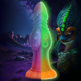 Glow-In-The-Dark Alien Dildo &ndash; Flexibel, Handsfree &amp; Futuristisch Genot