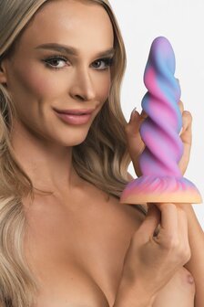 Glow-in-the-Dark Eenhoorn Dildo &ndash; Veilig, Flexibel &amp; Handsfree Plezier