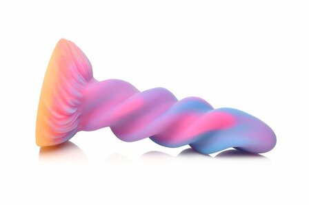 Glow-in-the-Dark Eenhoorn Dildo &ndash; Veilig, Flexibel &amp; Handsfree Plezier