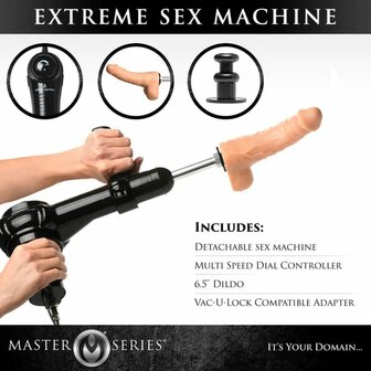 Verstelbare Bondagestoel met Sexmachine &ndash; Luxe Comfort &amp; Stotende Dildo