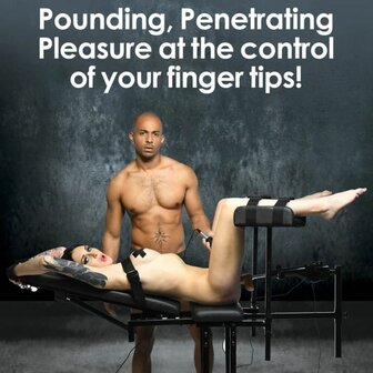 Verstelbare Bondagestoel met Sexmachine &ndash; Luxe Comfort &amp; Stotende Dildo