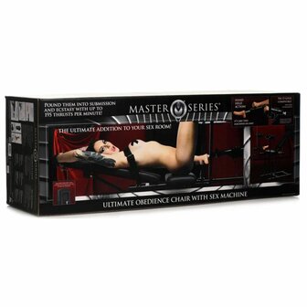 Verstelbare Bondagestoel met Sexmachine &ndash; Luxe Comfort &amp; Stotende Dildo