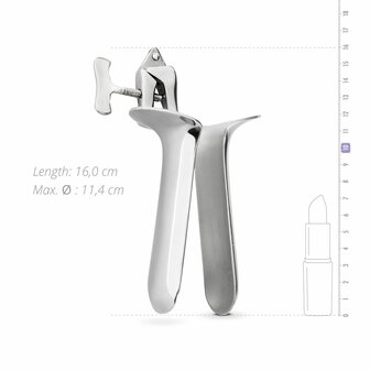 Collins Vaginale Speculum &ndash; Verstelbare Metalen Medische Fetish Toy van Sinner