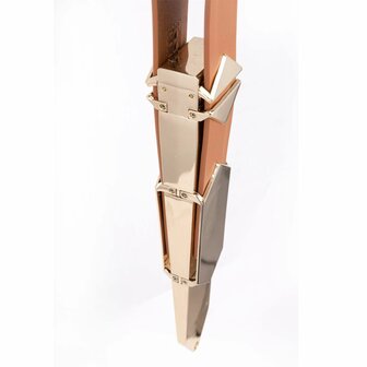 LOCKINK Verstelbare Zweep &ndash; Nauwkeurige Controle &amp; Luxe Afwerking (Bruin)