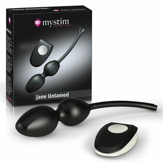 Mystim &ndash; Jane Untamed Geisha Balls Vibrator &ndash; Zwart