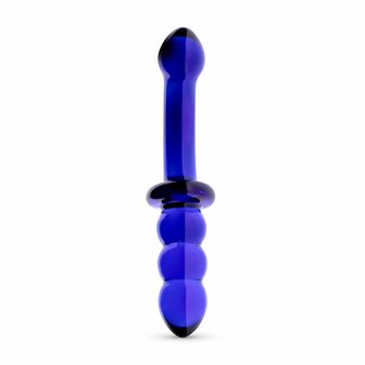 Dubbele Glazen Dildo &ndash; Glad &amp; Ribbelzijde voor Anale Stimulatie