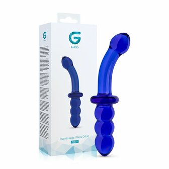 Dubbele Glazen Dildo &ndash; Glad &amp; Ribbelzijde voor Anale Stimulatie