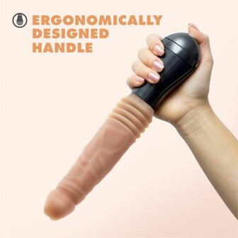 Dr. Skin Silicone - Dr. Knight - Stotende en Vibrerende Dildo - Beige