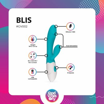 Blis Rabbit Vibrator &ndash; Dubbele Stimulatie voor U