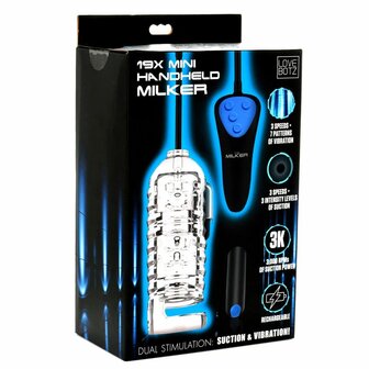 Mini Handheld Melker &ndash; Krachtige Zuigende Masturbator met Vibratie