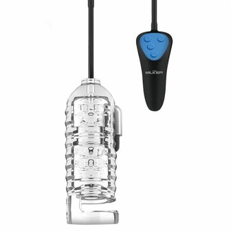 Mini Handheld Melker &ndash; Krachtige Zuigende Masturbator met Vibratie