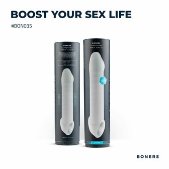 Boners Ondersteunende Penis Sleeve &ndash; Extra Lengte en Dikte voor Intenser Genot