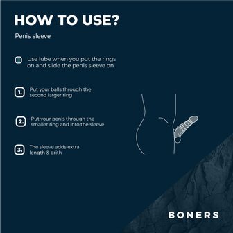 Boners Ondersteunende Penis Sleeve &ndash; Extra Lengte en Dikte voor Intenser Genot