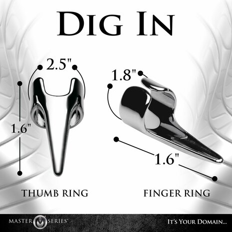 Vijfdelige Klauwring Set – Sensueel Krabben & Stimulatie