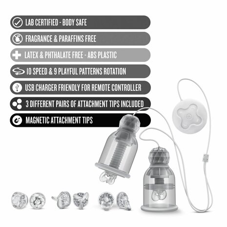 Temptasia Titilator Tepelstimulator Set – Vacuüm, Vibratie & Rotatie