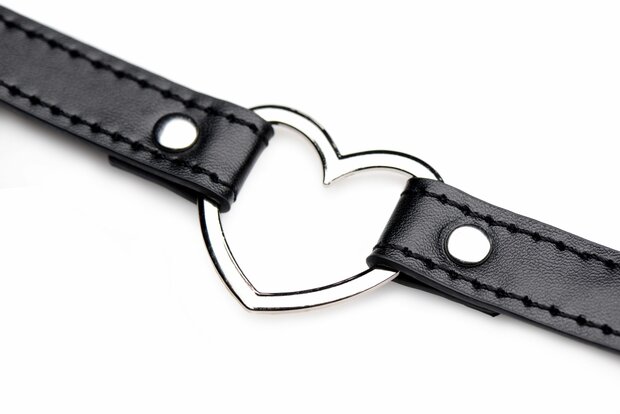 Dark Heart Choker – Stijlvol BDSM Accessoire met Chroomhart