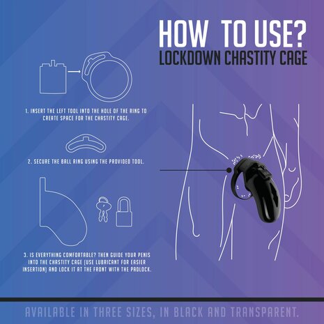  Lockdown Kuisheidskooi Transparant - Medium