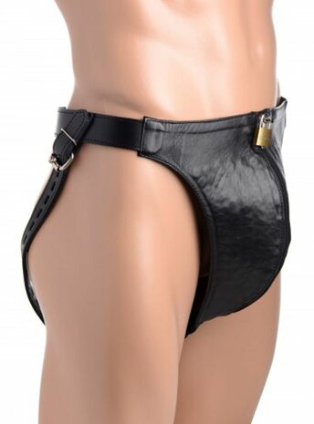 Spiked Leather Kuisheidsgordel Met Spikes