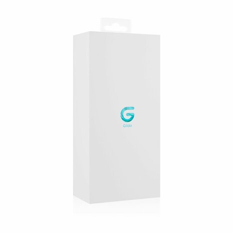 Transparante Glazen Dildo met Blauwe Accenten