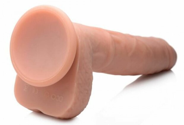 Vibrerende & Stotende Realistische XL Dildo met Zuignap &ndash; 16,5 cm
