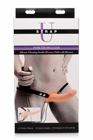 Power Pegger Dubbele Strap-On Vibrator