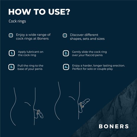 Boners 3-Delige Cockringen Set - Grijs